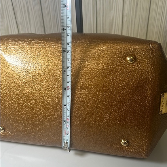 MCM Gold and Tan Satchel - Picture 11 of 15